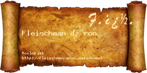 Fleischman Áron névjegykártya