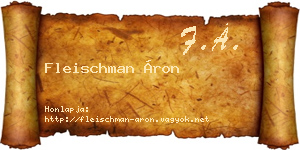 Fleischman Áron névjegykártya