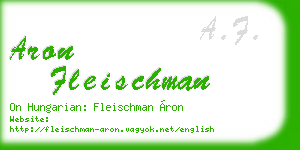 aron fleischman business card