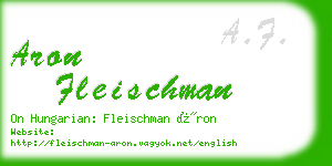 aron fleischman business card